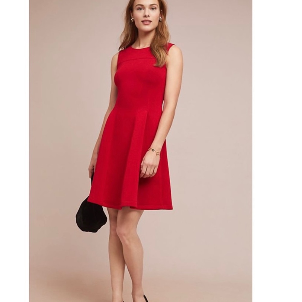 Maeve for Anthropologie Red Debutante Dress